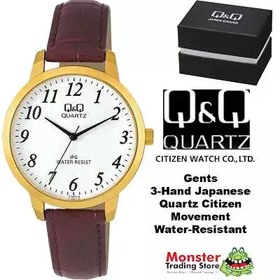 Aussie Seller Medium Size Leather Band Watch Citizen Made C154j114 With Gift Box • $59