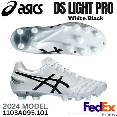 ASICS Soccer Cleats Shoes DS LIGHT PRO White/Black 1103A095 101 NEW 2024! • $150.58