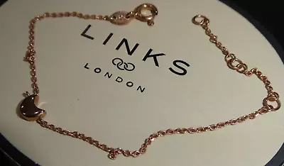 Links Of London  Delicate Chain Half Moon Bracelet - Sterling Silver & Rose Gold • £14