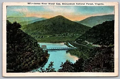 Shenandoah National Forest Virginia James River Water Gap WB Cancel WOB Postcard • $7.99