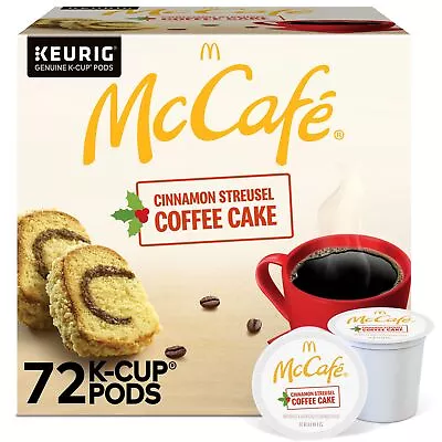 McCafe Cinnamon Streusel Coffee Cake Coffee Single Serve K-Cup Pods 72 Count • $37.99