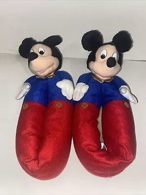 Vintage Disney Mickey Mouse Slippers The Walt Disney Company Size XL Unisex • $11.99
