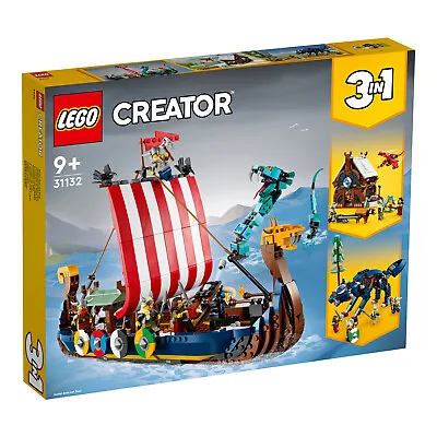 £104.18 • Buy LEGO Creator (31132) Viking Ship With Midgar Snake New/Original Packaging-New/Sealed