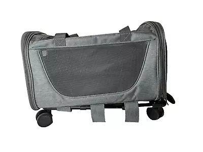 PROKEI Pet Carrier With Wheels For Cat/Dog Airline Approved -Gray-Free Shipping • $29.99