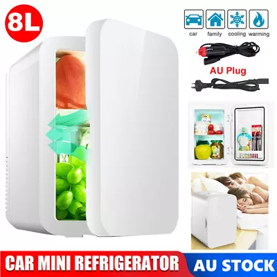 2in1 8L Small Portable Mini Fridge Home Ice Cosmetics Drinks Beer Cooler Freezer • $57.45