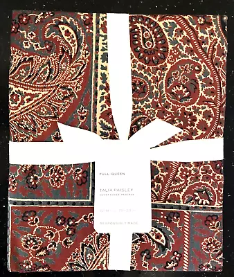 Pottery Barn Talia Paisley Percale Duvet Cover Full.Queen New W/$149.00Tag • $38