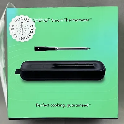 CHEF IQ Smart Wireless Meat Thermometer BONUS PROBE WIFI Bluetooth NEW IN BOX • $74.99