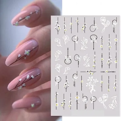 Nail Art Stickers Transfers Decals Spring Summer Flowers Floral Daisy Daisies 33 • £2.45