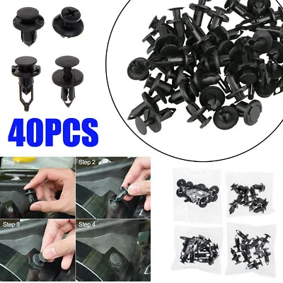 40pcs Car Push Retainer Pin Body Bumper Rivet Trim Moulding Clip Accessories Kit • $8.34