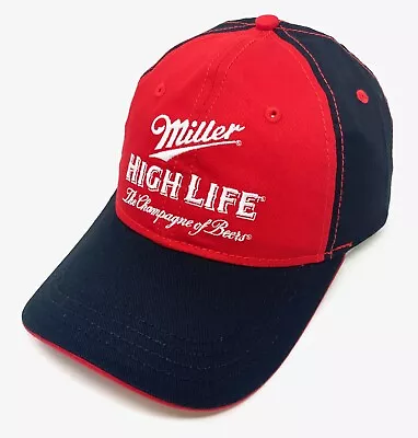 Miller Beer High Life Men's Embroidered Adjustable Hat Cap - Red/Black • $19.99