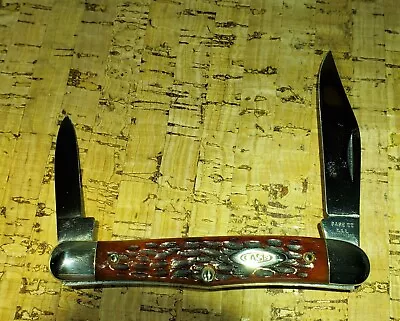 Case Xx Knife Vintage Half Whittler 6208 Red Jigged Bone Preowned - 1970 • $124.99