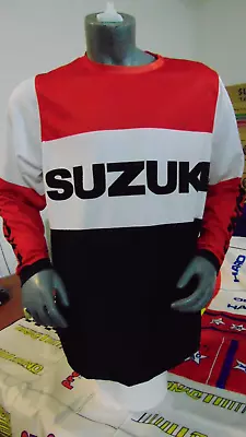 Old School Suzuki Jersey Jersey Shirt Motocross Suzuki Rm Red Black Vintage Xxl • $65