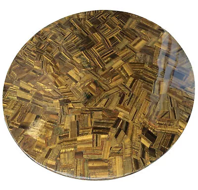Tiger Eye Gemstone Table Top Random Mosaic Pattern Living & Home Decor Art • £1329.60