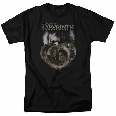 Labyrinth Globes T Shirt Mens Licensed Classic Movie Tee Goblin King Sarah Black • $17.49