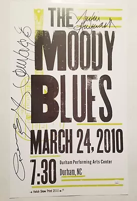 Moody Blues SIGNED Hatch Print Show Poster #2 JSA COA By Graeme John Justin • $399.99