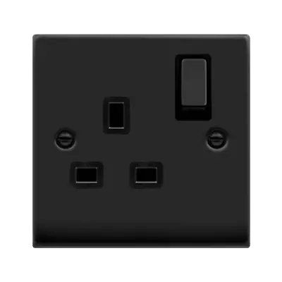 £11.99 • Buy Matt Black Switches & Sockets Range Click Deco Decorative Home 10 Year Guarantee