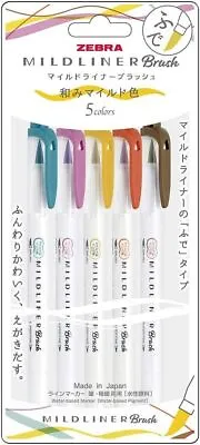 Zebra Mildliner Brush 5 Color / Double-Sided Highlighter Marker / WFT8-5C-RC-N • $20.93