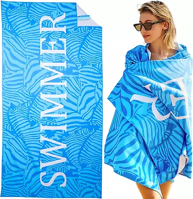 Mikytoper Beach Towels For Adults XL 180 * 90 CM Large Microfibre Towel Quick • £17.86