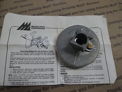 MCCULLOCH Metal STARTER PULLEY 216758 214293 605 610 650 3.7 TIMBER BEAR BX147 • $29.89