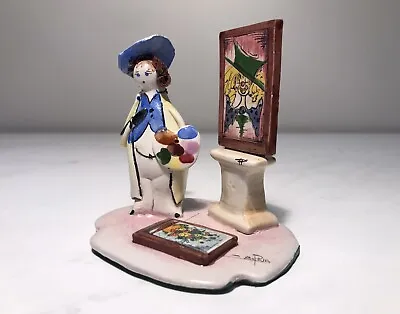 Zampiva Artist Figurine Italy Painter Clown Italian Art Pottery 3.25  • $22