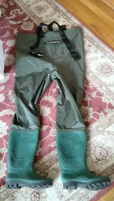 Dark Lightning Fly Fishing Waders Shoe Size 10 With Suspender Straps. • $33