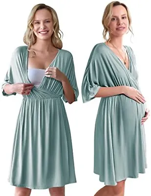 £44.17 • Buy 3 In 1 Labor/Delivery/Hospital Gown Maternity Dress Nursing Nightgown Sleepwear