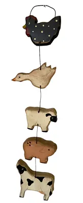 Handmade Barnyard Animal Wall Hanging Vintage Kitchen Farmhouse Country Cottage • $23