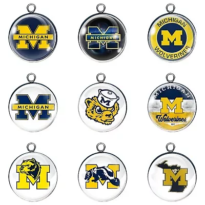 Michigan Wolverines Glass Cabochon Charms • $1.65
