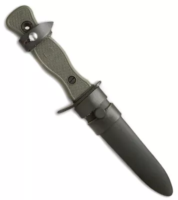 German Army Combat Fixed Blade Knife With Metal Sheath BW Bundeswehr Military • $41.01