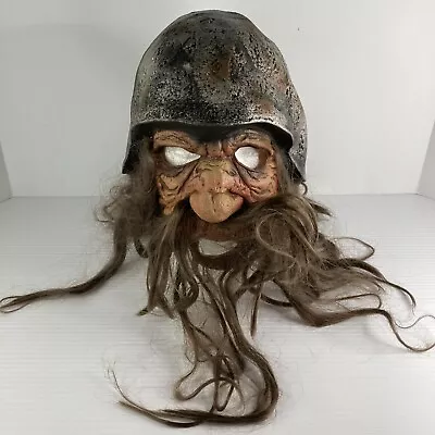 2001 Don Post Halloween Motor Head Mask Biker Helmet Beard Viking • $21.99