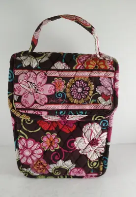 Vera Bradley Lunch Tote Bag 7x9  Vinyl Lining Mod Pink Floral • $9.25