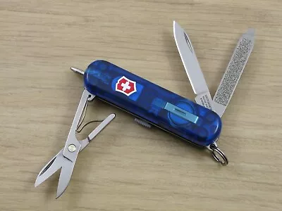 Victorinox Signature Lite Swiss Army Knife Pen LED Transparent Blue - Elena • $8.50