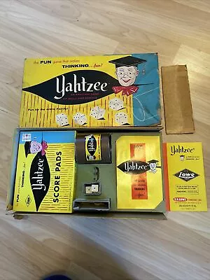 Vintage 1956 Ed. Yahtzee Dice Game With Scorecards ES Lowe Milton Bradley No.950 • $19.99