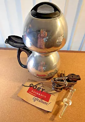 Vintage MCM Mid Century 1950's Cory EAB Vacuum Coffee Maker Works!! • $89