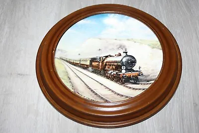 Vintage Davenport Collector Plate - Southern Belle Steam Train - Wood Frame 1989 • £10