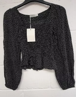 $22.65 • Buy Ladies Pull And Bear Polka Dot Top BNWT Size XS. PBF