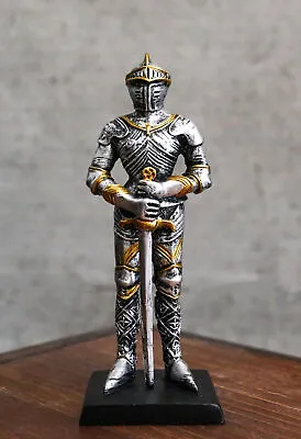 Ebros Medieval Knight Suit Of Armor Figurine Elite Swordsman Miniature 4 H • $14.49