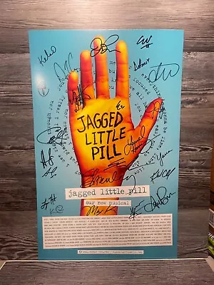 $542 • Buy Jagged Little Pill, Musical, Cast Signed, Broadway Window Card/poster