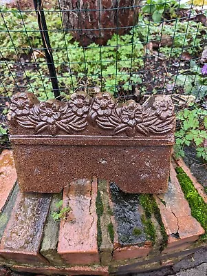 Reclaimed Victorian Garden Edging Tiles X9 Flower Design Terracotta Full Pieces  • £49.95