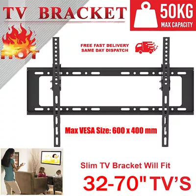 Tilt TV Wall Mount Plasma Bracket Flat For 32 37 40 42 43 46 47 50 55 65  Inch • £10.79