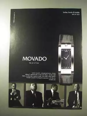 2003 Movado Elliptica Watch Ad - Wynton Marsalis • $19.99