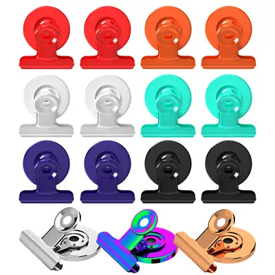 Magnetic Fridge Clips Colourful Non Slip Magnet Memo Note Message Holders • £2.99