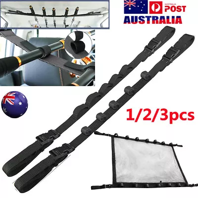 Car Fishing Rod Strap Vehicle Rod Carrier Storage Net Fishing Pole Holder SUV • $19.49