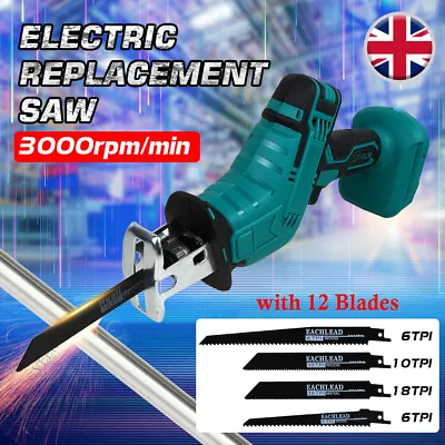 £26 • Buy Handheld Cordless Electric Reciprocating Saw Wood Cutting Pruning Saw +12 Blades
