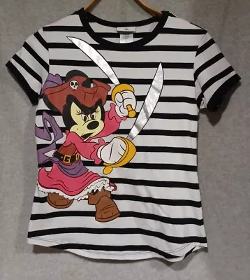 Disney Parks Minnie Mouse Pirates Of The Caribbean Top Striped Shirt Child Sz XL • $14.99