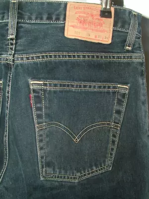 Vtg Mens Levi's 507 Bootcut Dark Blue Jeans Size W 32 Inch X Leg 34 Inch • £29.99