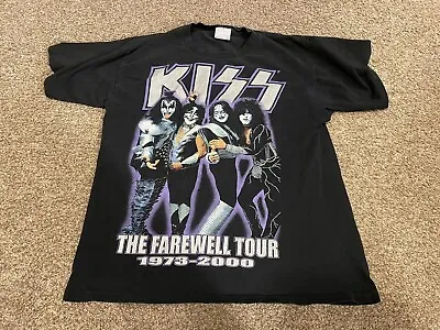 KISS The Farewell Tour T-Shirt 1973-2000 All Sport Sz. Large (44) World Tour VTG • $89.99