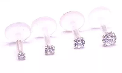£4.19 • Buy Crystal Labret Helix Tragus Bioflex Ear Bar Conch 1.5, 2, 2.5 Or 3MM PUSH FIT