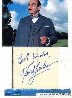 David Suchet Vintage Signed Page Poirot AFTAL#145 • £9.50