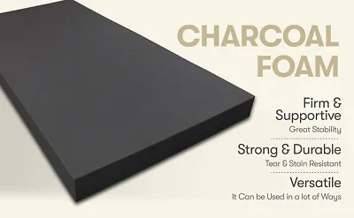 FoamTouch Variety Sizes Of Charcoal High Density Upholstery Foam Cushion Sheets • $139.99